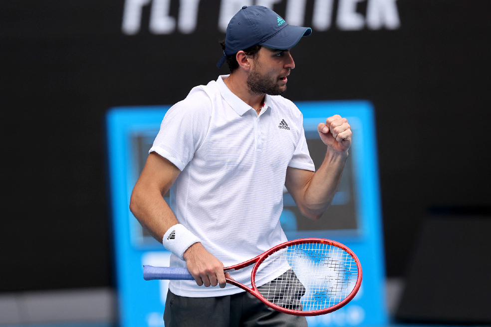 Aslan Karatsev, rival en semifinales de Novak Djokovic en el Abierto de Australia.