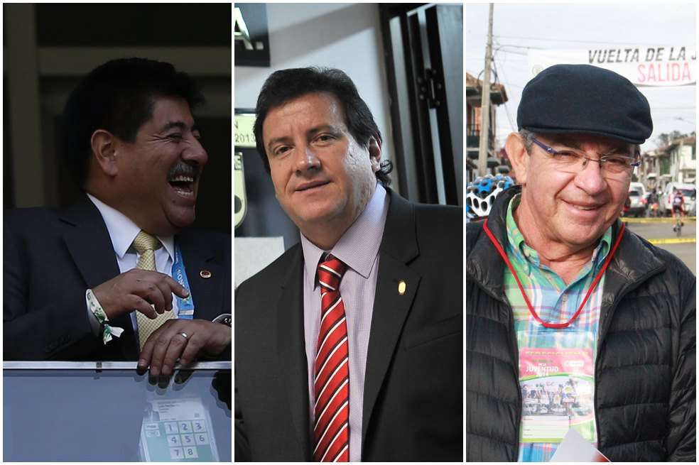 Luis Bedoya, César Pastrana y Ramiro Valencia, dirigentes colombianos.