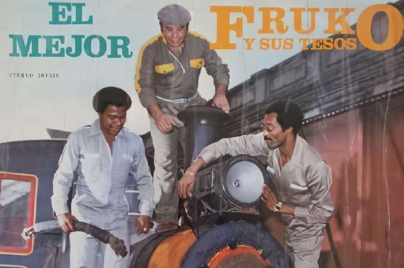 A la izquierda, Wilson Manyoma; en el centro, Julio Ernesto Estrada, "Fruko", y, a la derecha, "Piper Pimienta". / Cortesía de Discos Fuentes