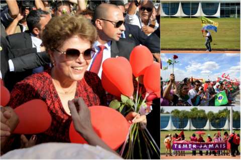 Entre claveles, globos y lágrimas, Dilma Rousseff abandona casa presidencial de Brasil