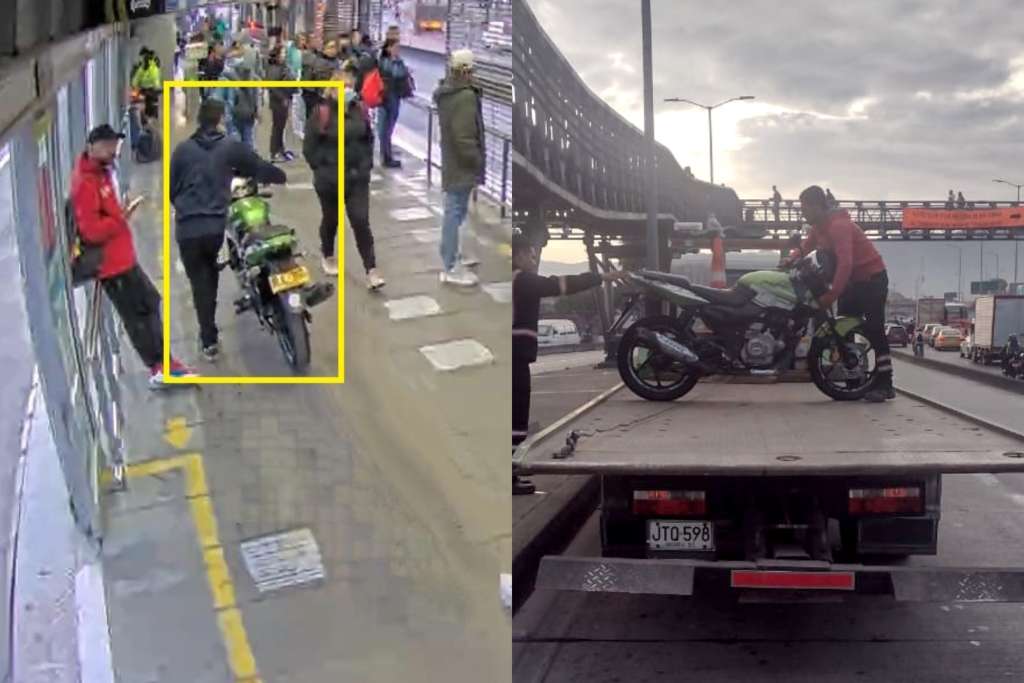 El motociclista también se subió al sistema de TransMilenio sin pagar el pasaje.