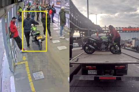 Hombre se subió al Transmilenio con su moto y terminó multado y en grúa