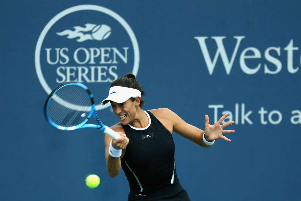 Muguruza venció a Simone Halep en la final de Cincinnati. / AFP