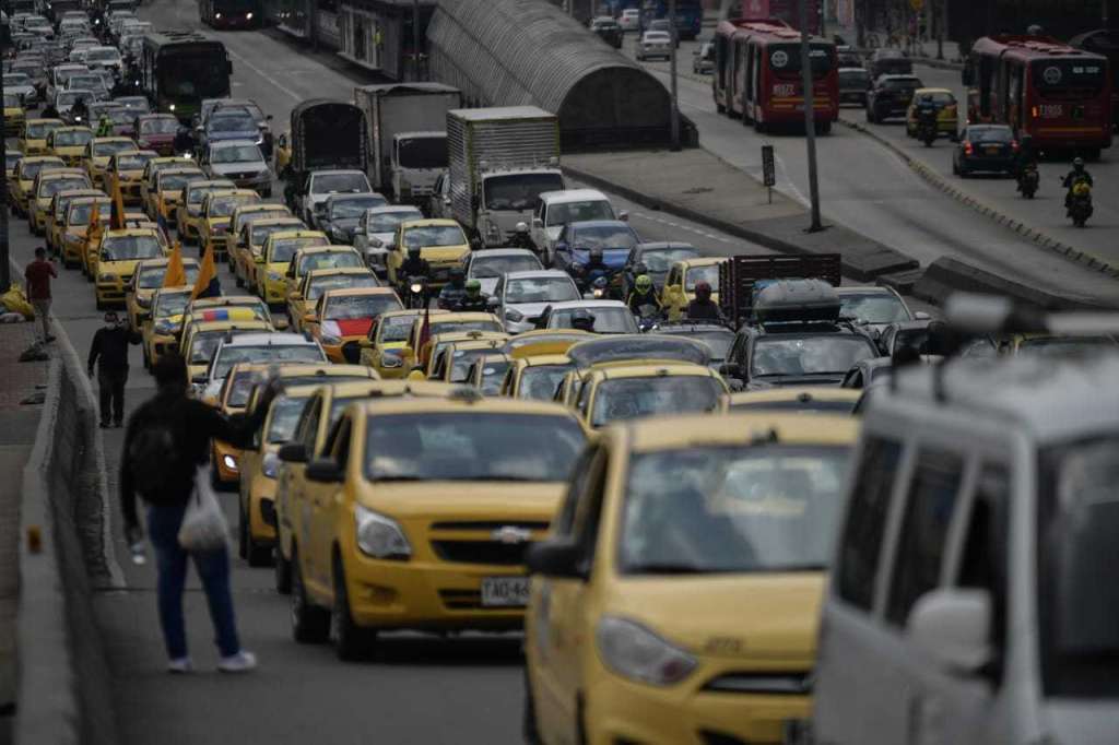 La NQS y la Calle 26 son las vías con más afectaciones en el tráfico por cuenta de la movilización.