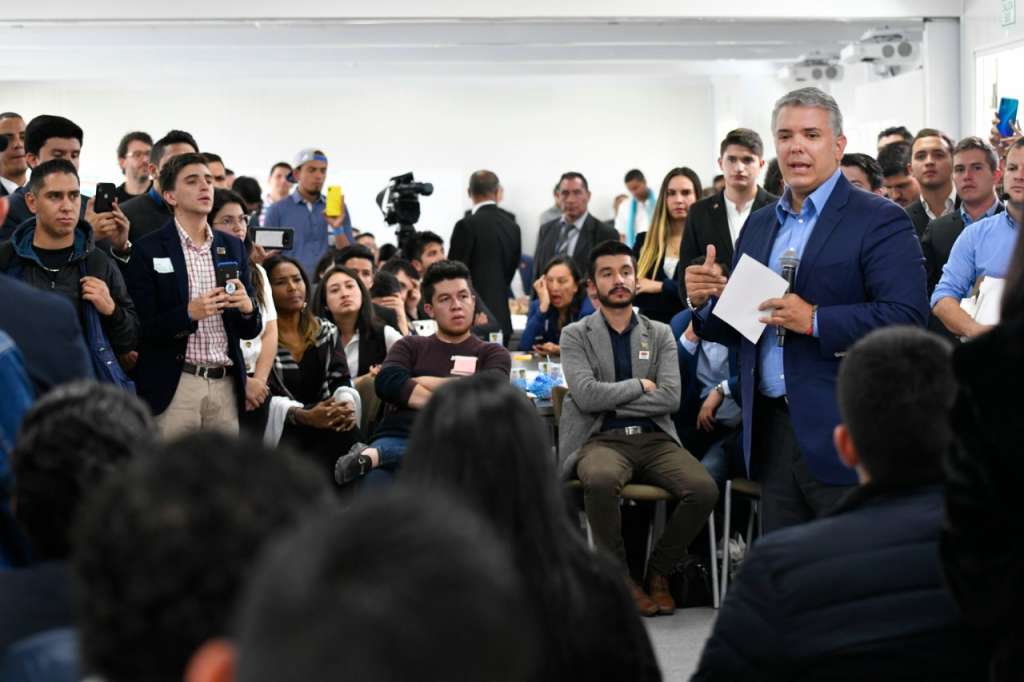El presidente retomó la denominada conversación nacional este lunes con los jóvenes del país. / SIG