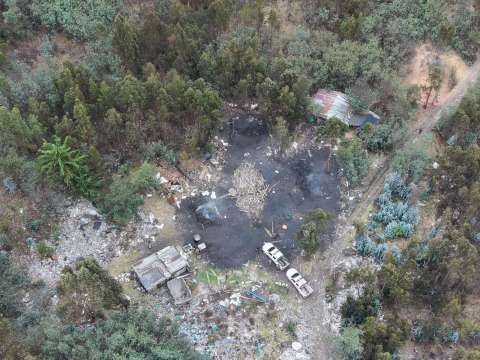 Con drones, autoridad ambiental descubrió extensa quema a cielo abierto en Guatavita