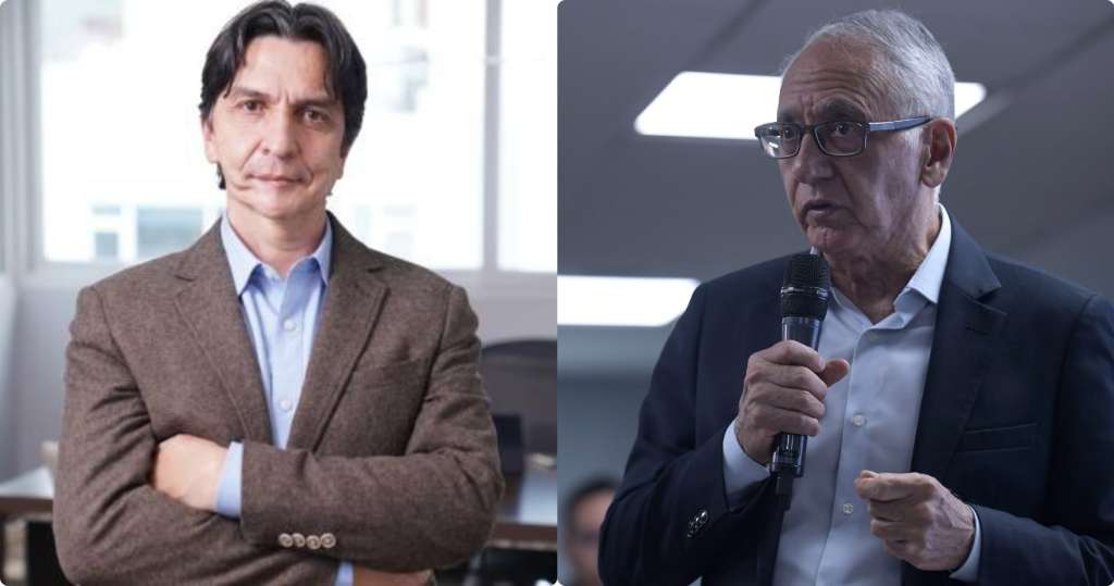 Juan Pablo Rueda, presidente de Sanitas, a la izquierda, le respondió al ministro de Salud.