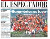 Así tituló El Espectador la Copa Sudamericana que ganó Santa Fe en 2015