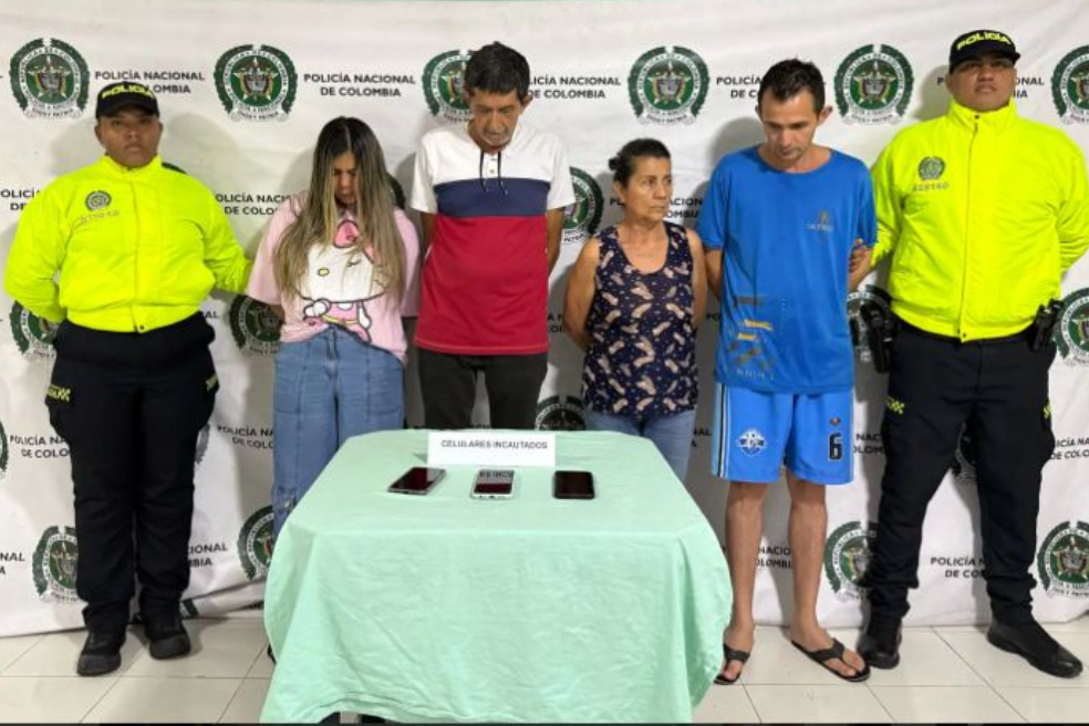 Presuntos responsables del robo a la Alcaldía de Cáchira (Norte de Santander).