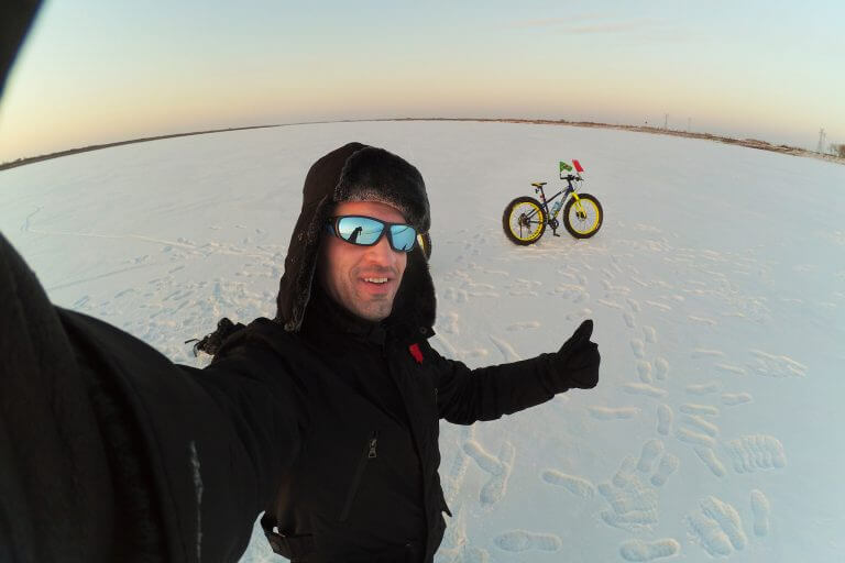 Leandro Martins en un entrenamiento para su expedición. / Archivo particular