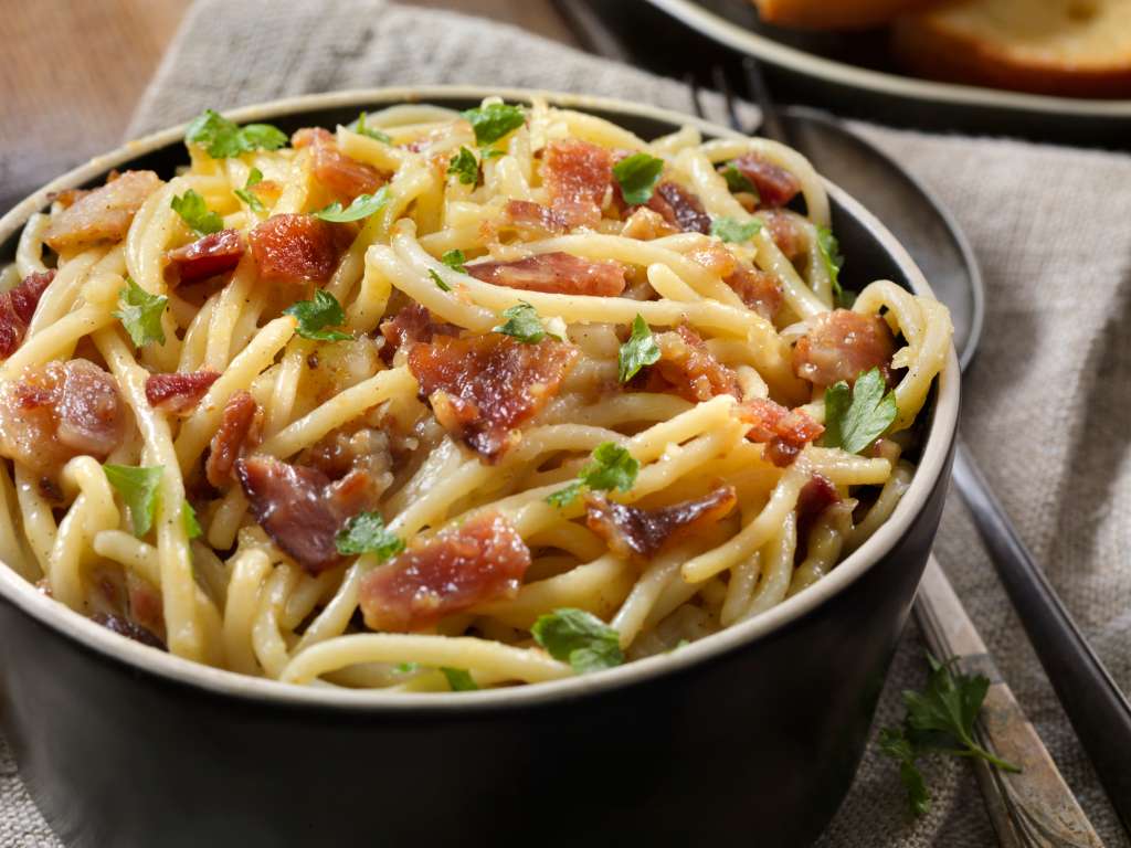 Pasta con jamón