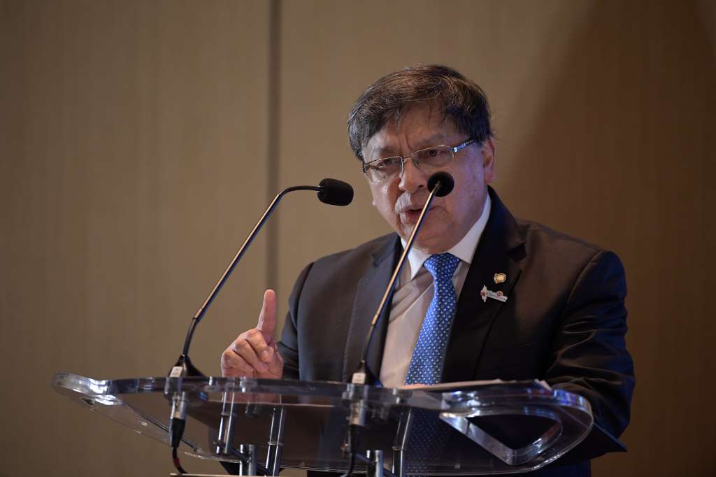 Presidente de la Corte Constitucional, durante la conmemoración del aniversario número 34 de la Constitución de 1991.