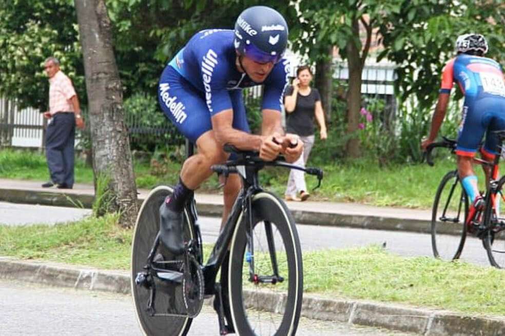 Óscar Sevilla, durante el prólogo de la Vuelta a Colombia, una contrarreloj individual. / @team_medellin