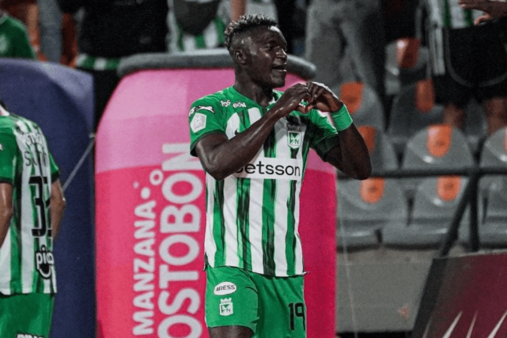 Kevin Viveros anotó su primer gol con Atlético Nacional.