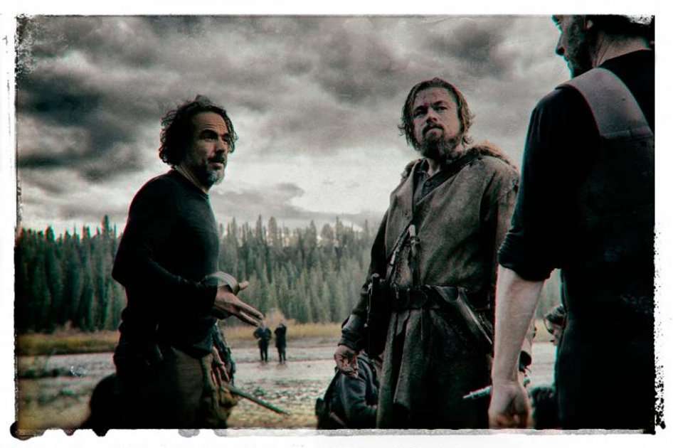 El director mexicano Alejandro González Iñárritu y el actor Leonardo DiCaprio en la filmación de "El Renacido". / Cortesía