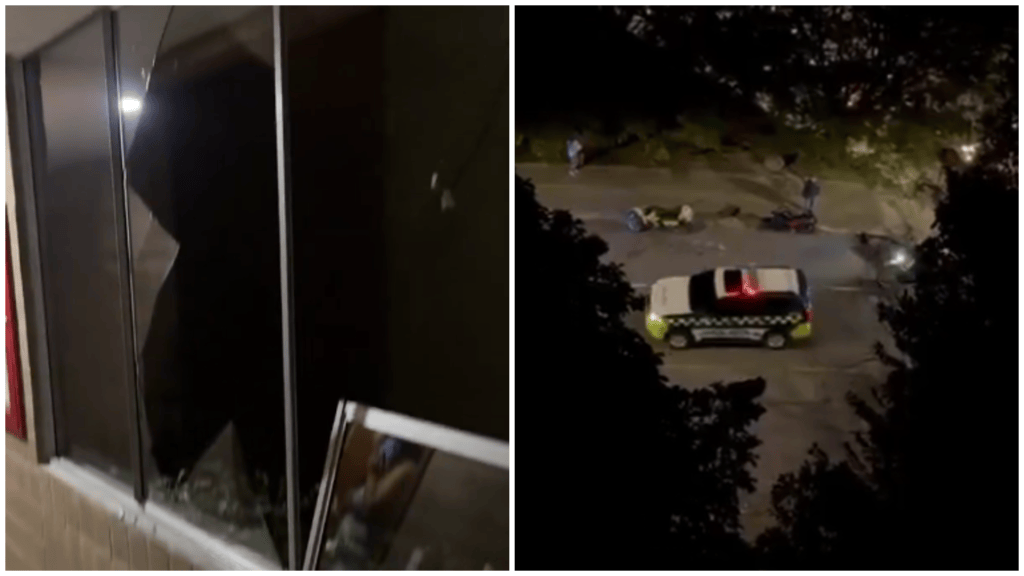 En el atentado a una torre de alta tensión de EPM en Medellín, conjuntos cercanos reportaron afectaciones con ventanas rotas.