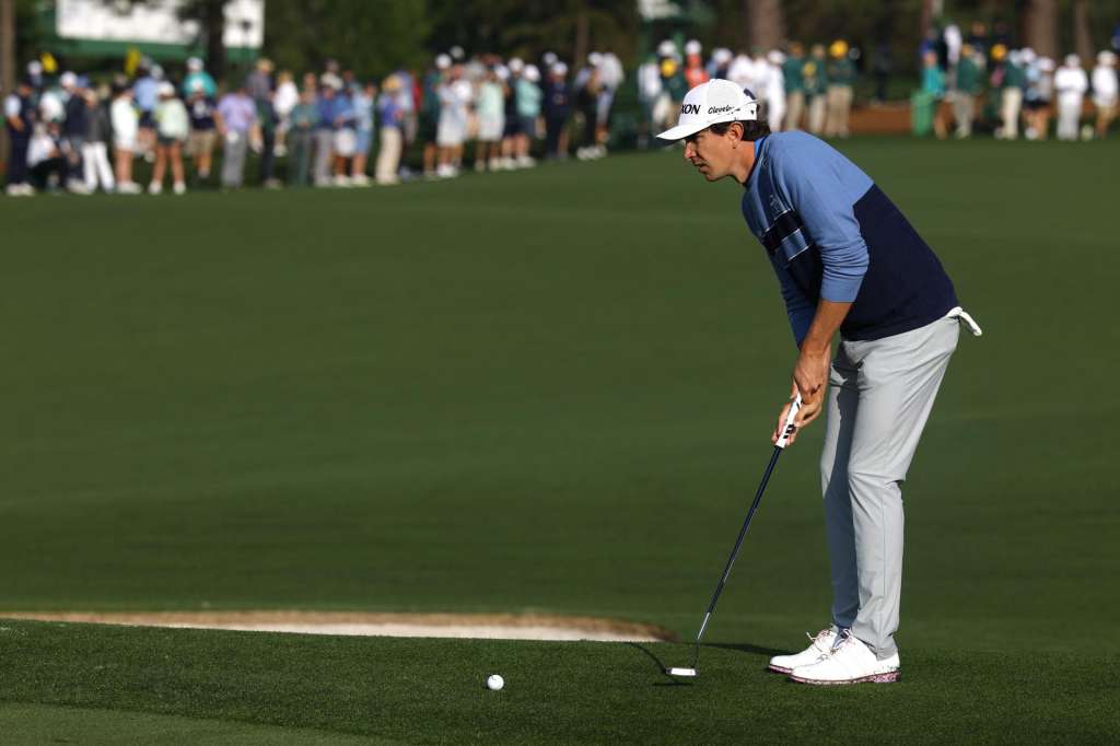 AUGUSTA (United States), 10/04/2025.- Nicolas Echavarria of Colombia on the second green during the first round of the 2025 Masters Tournament at the Augusta National Golf Club in Augusta, Georgia, USA, 10 April 2025. EFE/EPA/CJ GUNTHER