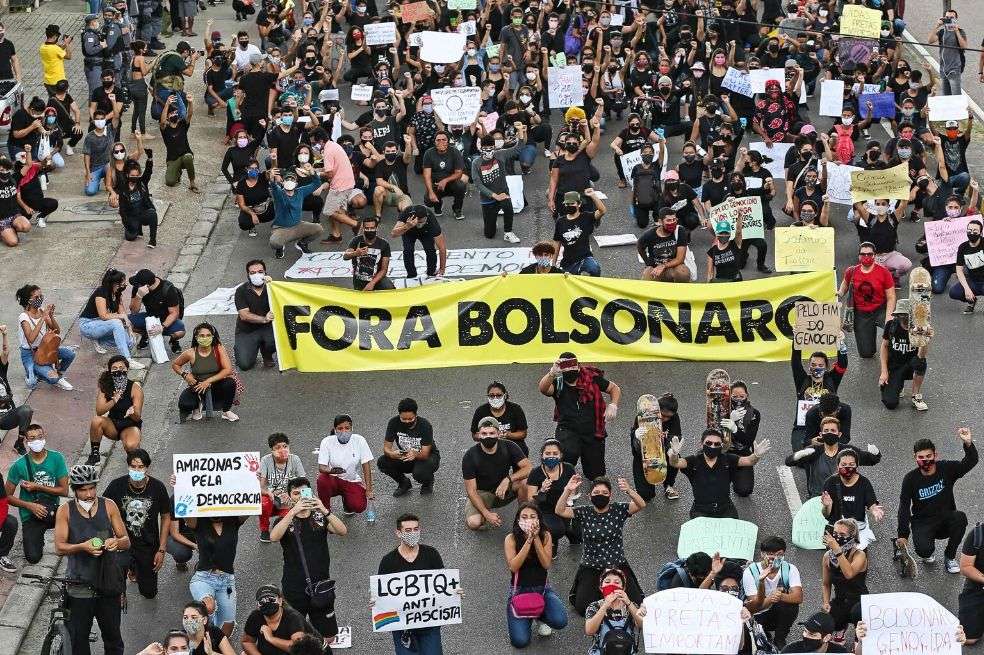El domingo pasado en Sao Paulo una multitud marchó en contra del Gobierno, que los tachó de “terroristas”.