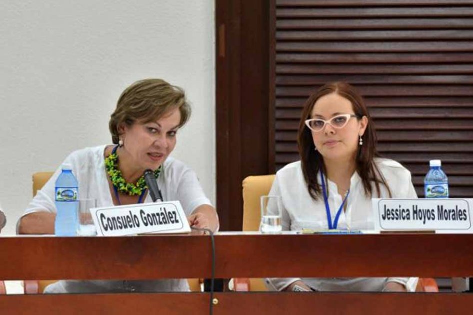 Jessika Hoyos viajó el año pasado a La Habana (Cuba), como integrante de una de las delegaciones de víctimas en el marco del proceso de paz con las Farc. / Archivo