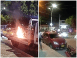 Conductor prendió fuego a su moto luego de que se la inmovilizaron en Santa Marta
