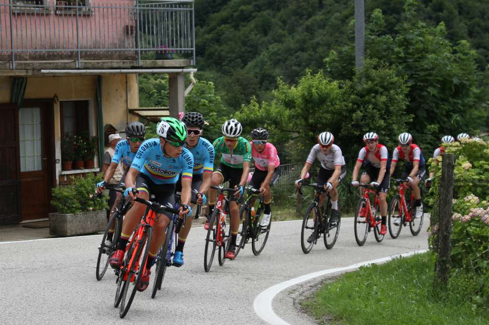 Alejandro Osorio ha sido líder en dos oportunidades en este Giro. / Cortesía Fedeciclismo