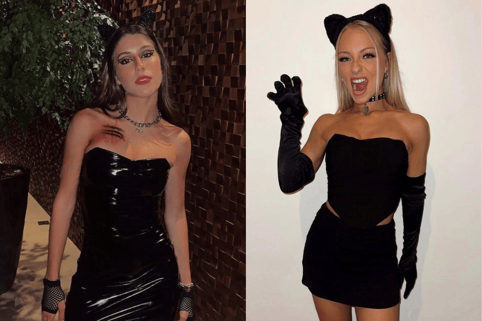 Un disfraz de gata es una gran idea de disfraz casero que pedes usar para Halloween 2024
