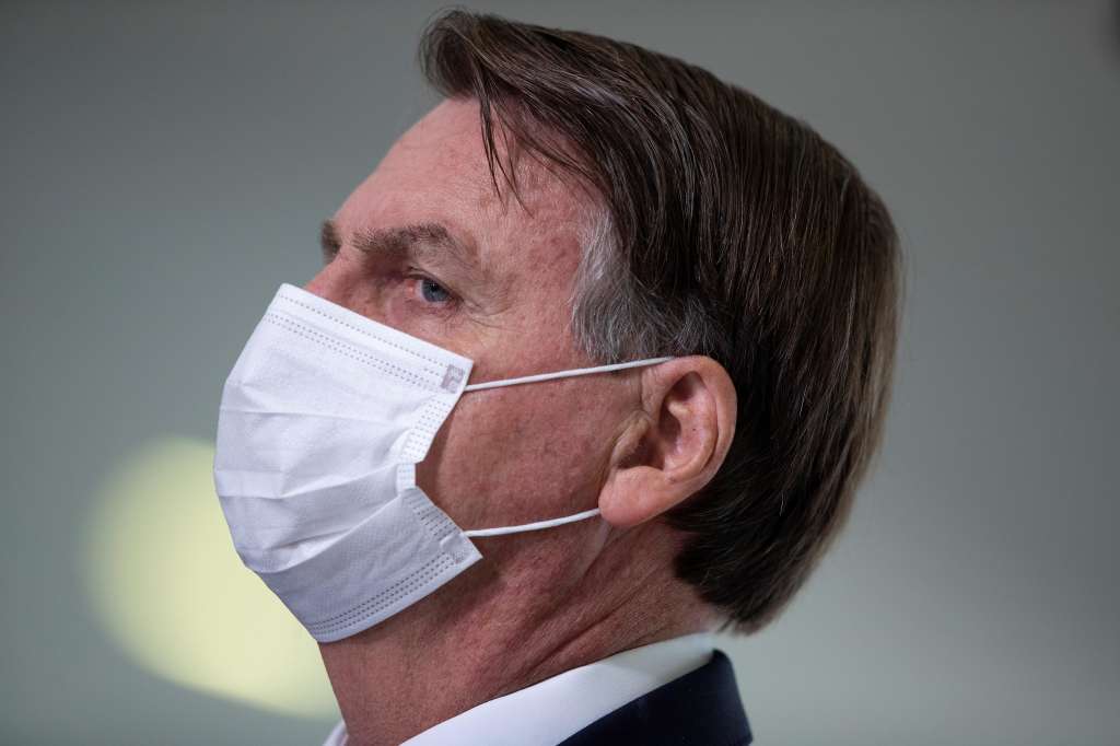 El presidente de Brasil, Jair Bolsonaro, durante una rueda de prensa.