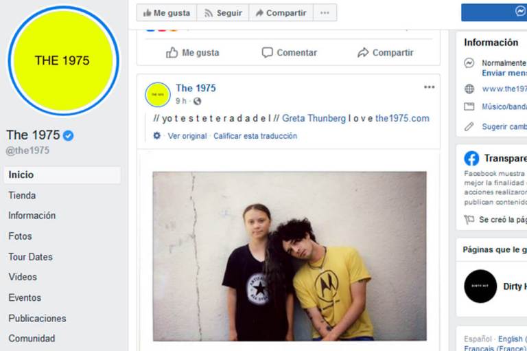 Greta Thunberg se une al grupo The 1975 para hablar sobre el cambio climático