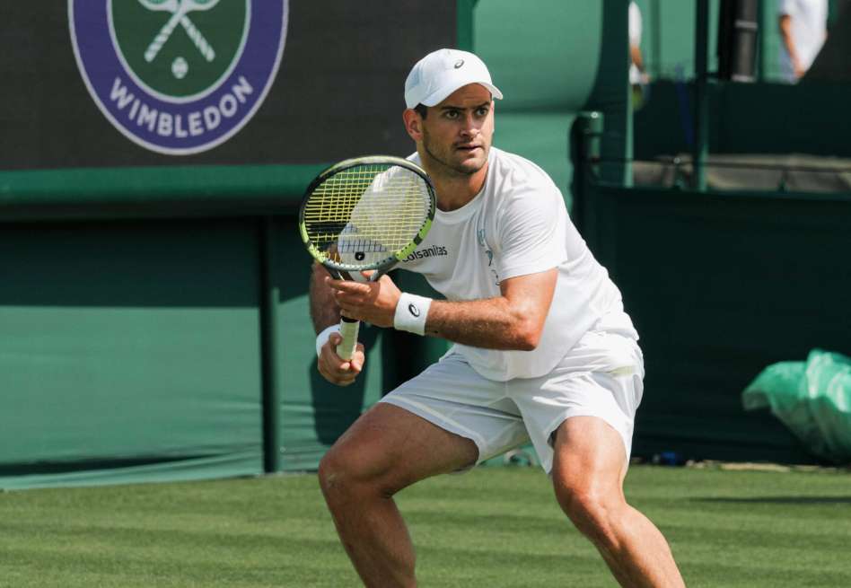 Nicolás Mejía en Wimbledon.
