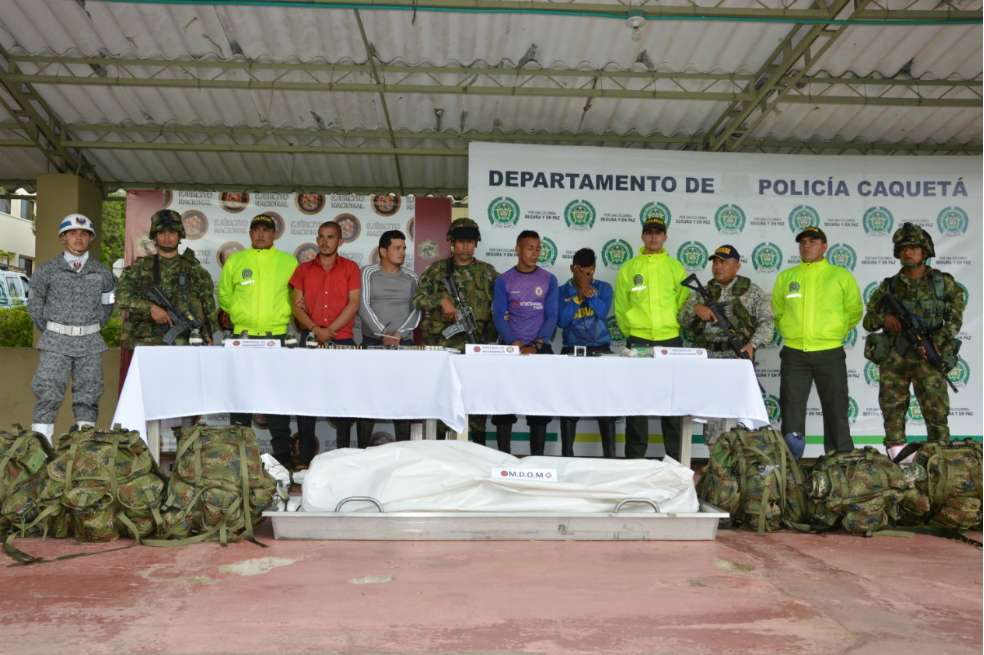 En la operación, también fueron capturados cuatro presuntos integrantes de la estructura criminal. / Suministrada - Ejército Nacional