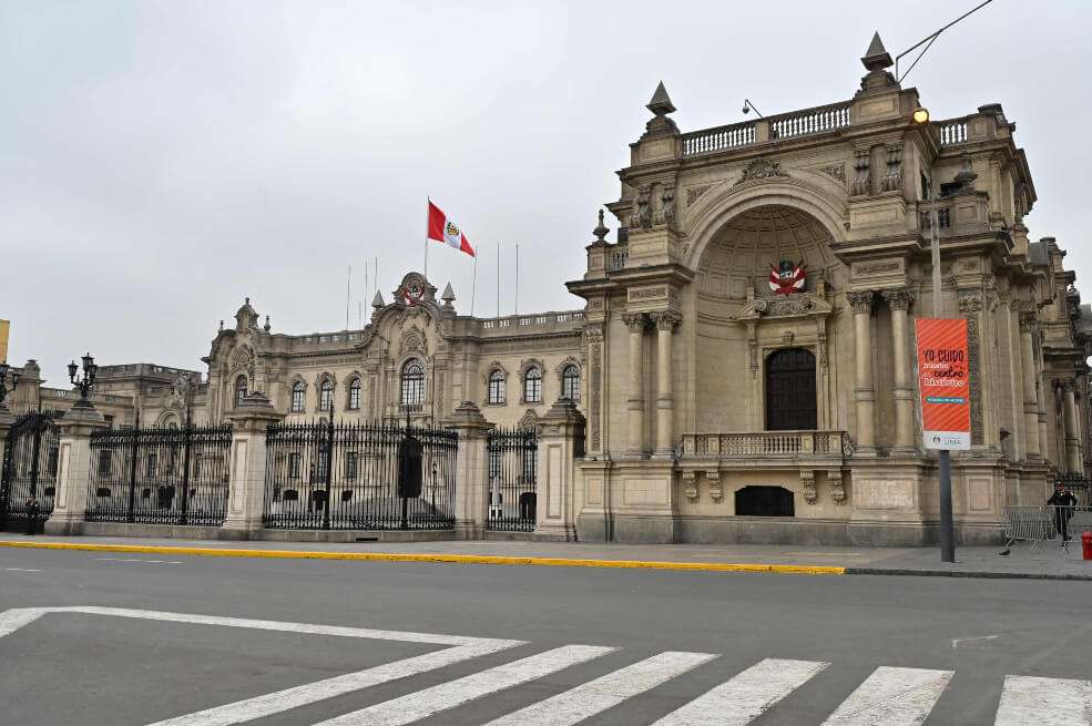 Vista del Gobierno de Palacio en Lima, desde donde despacha el mandatario, Martín Vizcarra. / AFP