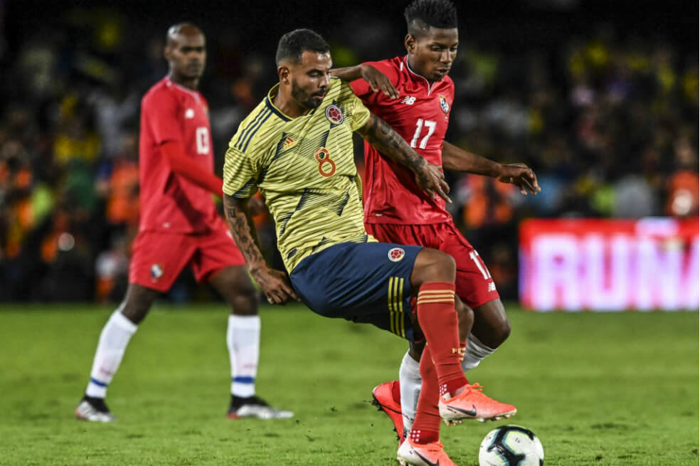 Cardona, durante el compromiso amistoso que jugó Colombia contra Panamá en Bogotá. / AFP