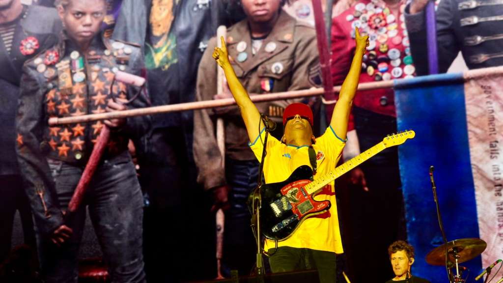 El guitarrista Tom Morello se presentó en el escenario principal del festival este sábado 21 de marzo.