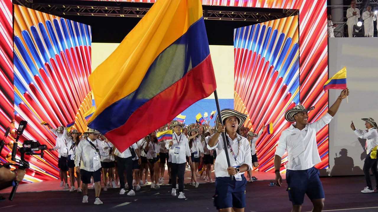 Delegación colombiana en la inauguración de los Juegos Centroamericanos y del Caribe Santo Domingo 2026.