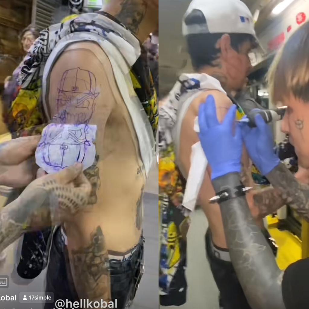 En la red social Tiktok fueron captados jóvenes haciendo tatuajes temporales y permanentes, tanto en los buses de Transmilenio, como en las estaciones.