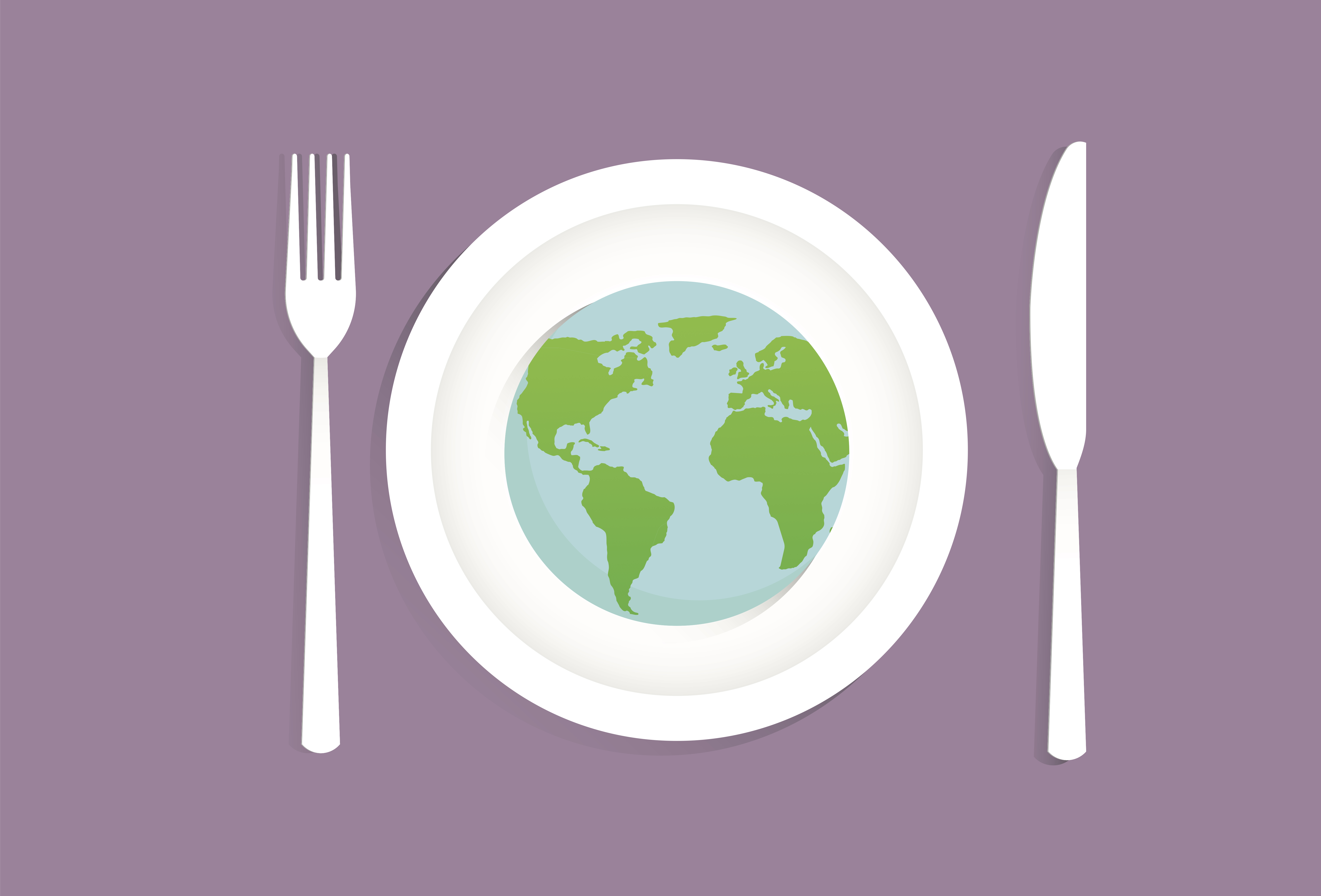 Ilustración de hambre en el mundo.