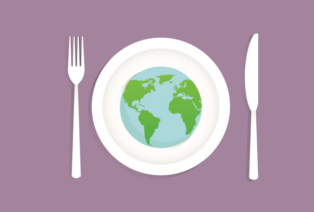 Ilustración de hambre en el mundo.