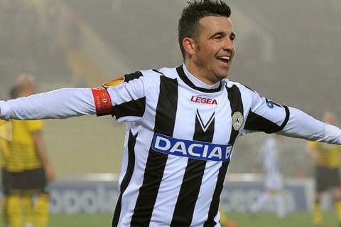 Udinese y Di Natale llegaron a un acuerdo hasta final de temprada 2014-15