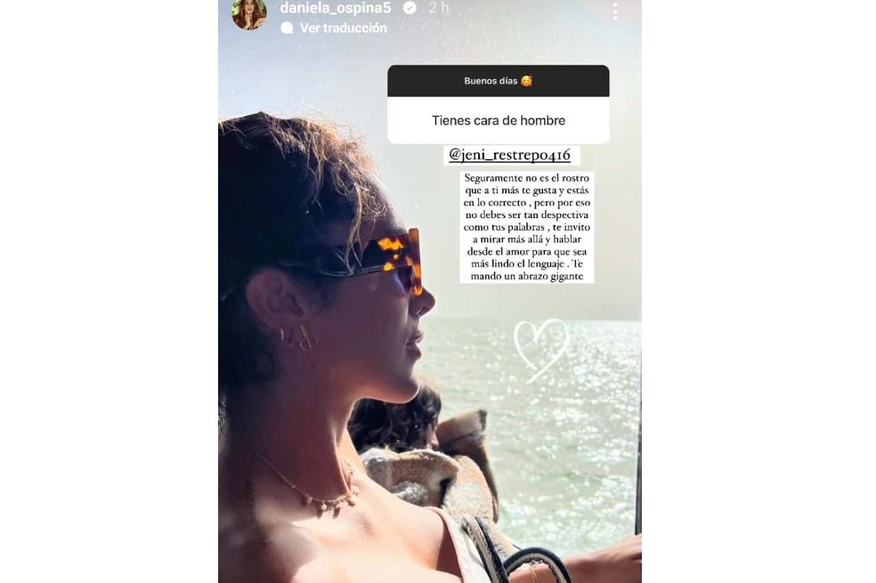 La modelo y empresaria no se dejó afectar por el comentario y le contestó de una manera muy particular. Esto fue lo que le dijo.
