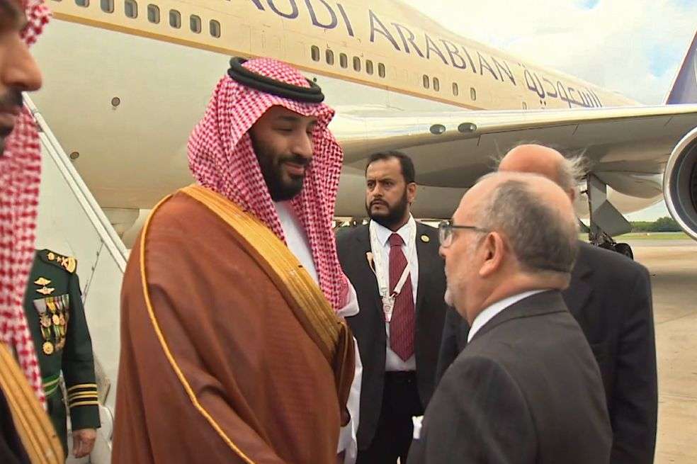 El príncipe Mohamed bin Salman llegó ayer a Buenos Aires. / AFP