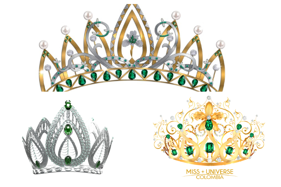 Propuestas de coronas para Miss Universe Colombia.