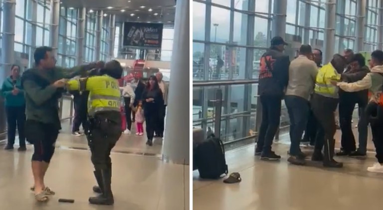 Video: esto se sabe del canadiense que atacó a policía en el aeropuerto El Dorado