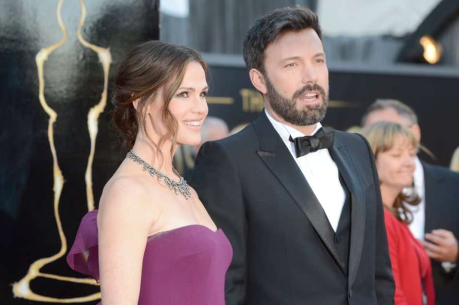 Ben Affleck y su esposa Jennifer Garner en los premios Óscar 2013.