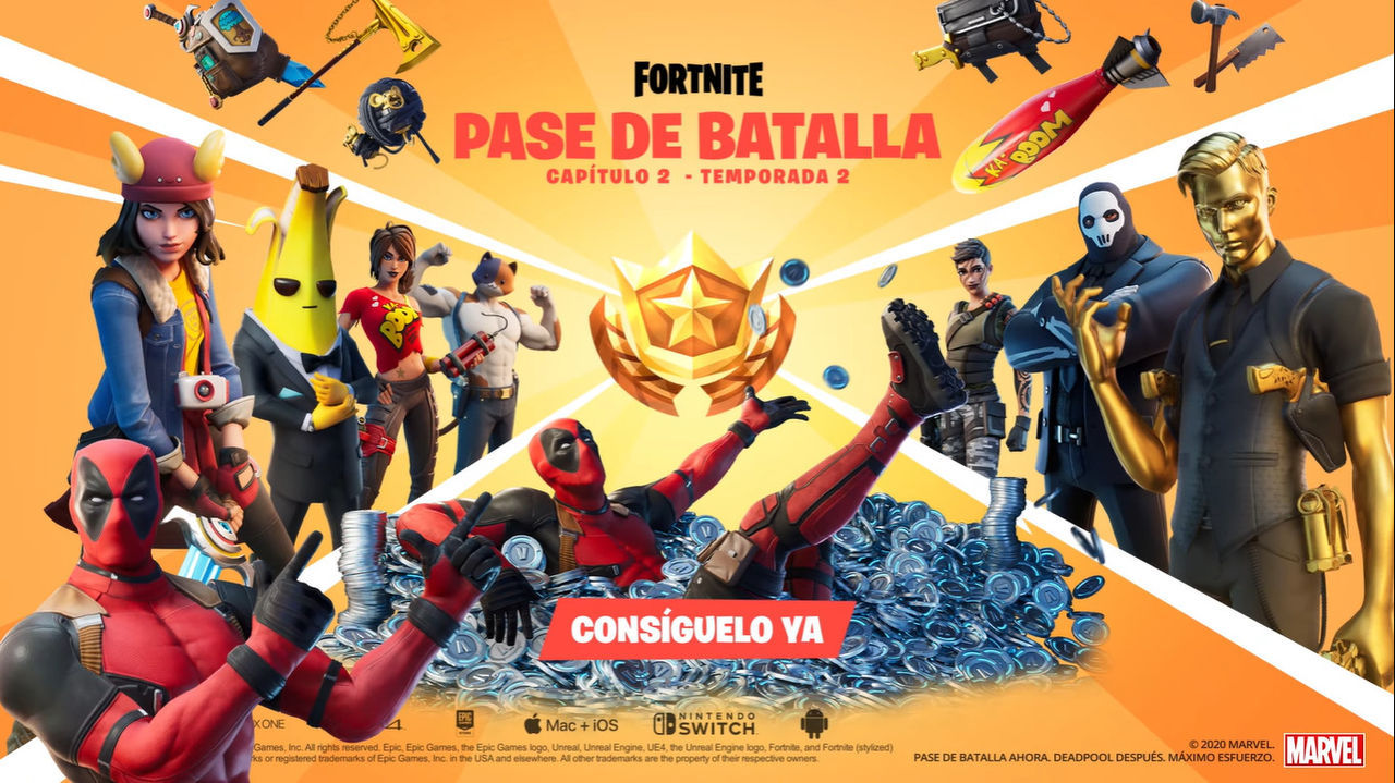Un pase de batalla de Fortnite del capítulo 2, temporada 2.