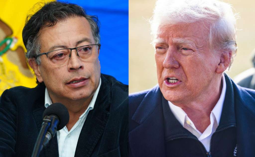 Presidentes Gustavo Petro y Donald Trump.