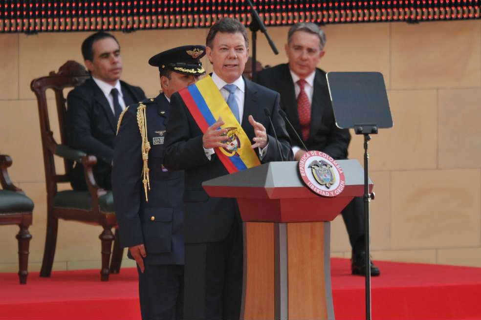 Desde su discurso de posesión el presidente Juan Manuel Santos afirmó que tiene las llaves de la paz y que está dispuesto a usarlas. / Presidencia