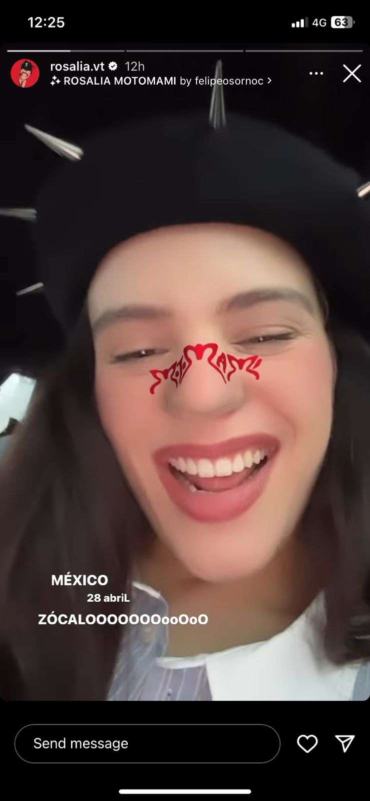 Rosalía y su boina de pinchos