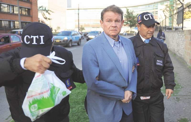 El exsenador Otto Bula el día que fue capturado por agentes del Cuerpo Técnico de Investigaciones. / Cristian Garavito