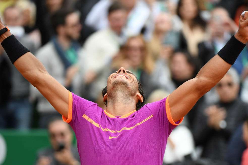Rafael Nadal, tenista español, celebra su victoria en Barcelona. / AFP