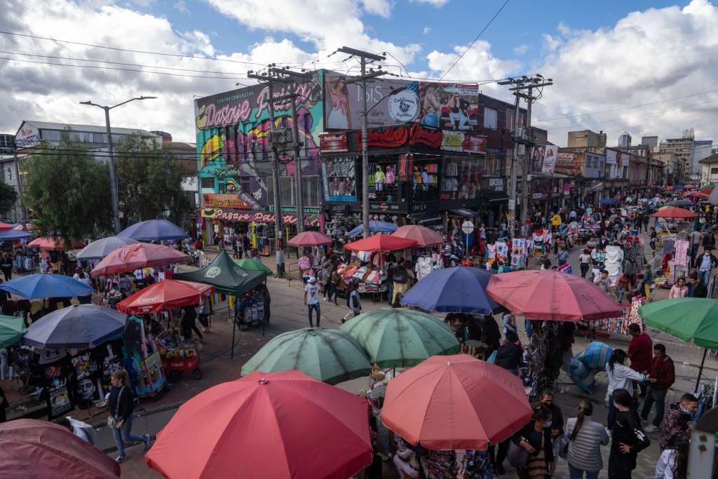 Zona comercial de San Victorino, en Bogotá. Imagen de referencia.